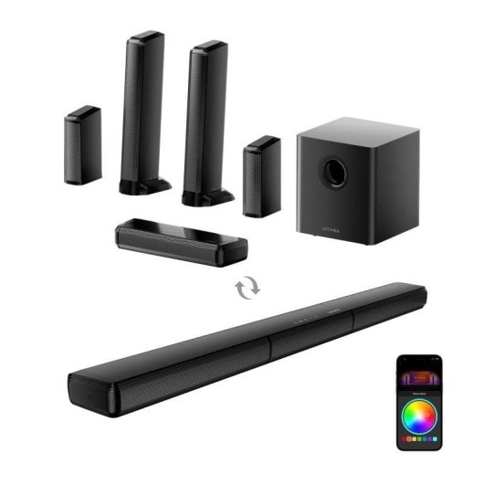 Barra de Som Ultimea Apollo S70 7.1 410W Bluetooth HDMI eARC Dolby Atmos