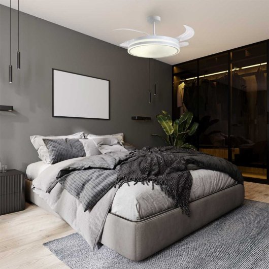 Ventilador techo Bel Air Troya LED 72W 4 aspas retráctiles mando 6 velocidades