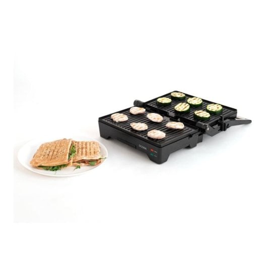 Freidora de aire Dcook Gallery Grill Doble Placa 1600W apertura 180º antiadherente