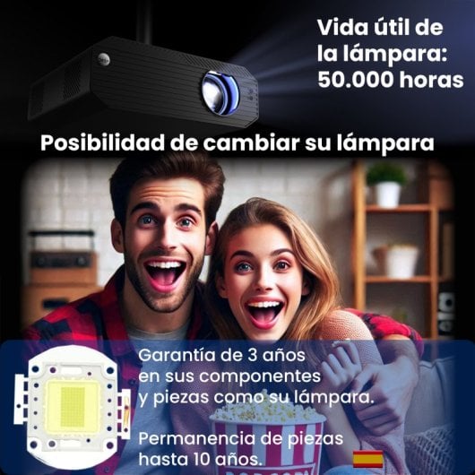 Projetor UnicView FULLHD 1800 ANSI Lúmenes LCD K5000 AndroidTV Correção Digital