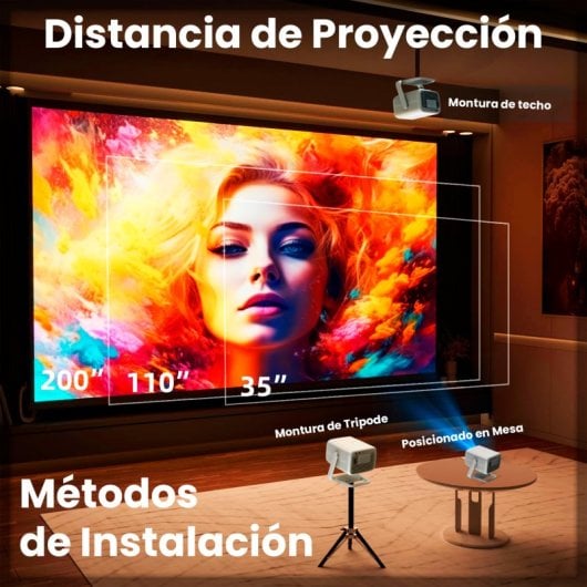 Proyector UnicView HD 14000 Lúmenes LCD R2 Freestyle 180º Varifocal AndroidTV Dolby AC3