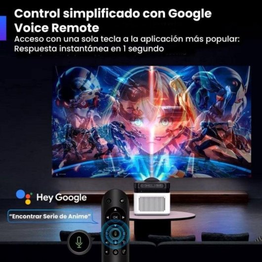 Proyector UnicView HD 900 ANSI LCD HY450 Ultra Corta UST Android 11 26.000:1 2GB 32GB