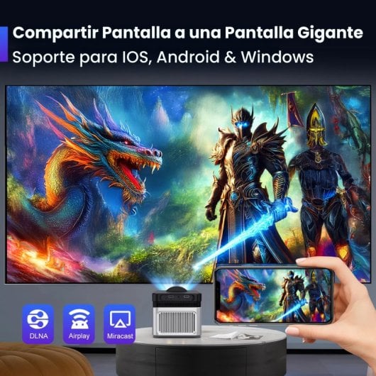 Proyector UnicView HD 900 ANSI LCD HY450 Ultra Corta UST Android 11 26.000:1 2GB 32GB
