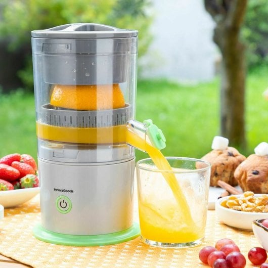 Extracteur de jus automatique rechargeable InnovaGoods Juisso 40 W, 22 000 tr/min, 250 ml, vert/gris