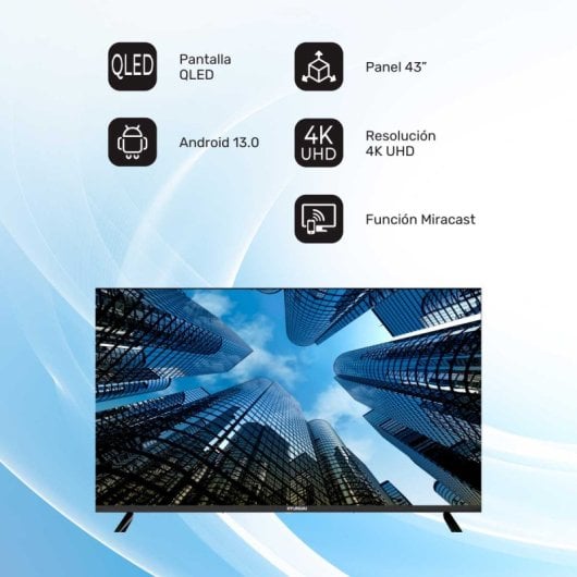 Hyundai QLED HTV4300QUA 43? 4K UHD Android Smart TV Dolby Audio