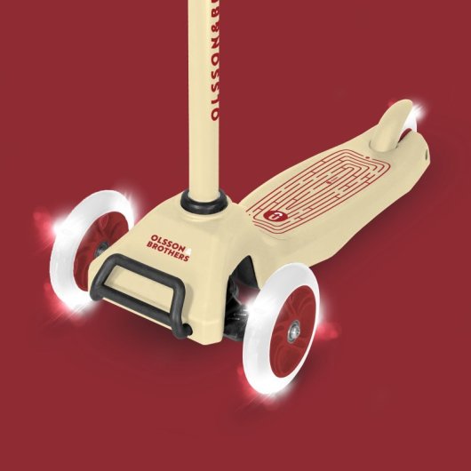 Patinete eléctrico Olsson and Brothers 50kg ultraligero ruedas LED ABEC 9 manillar regulable