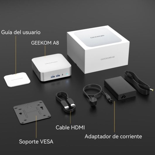 GEEKOM A8 Desktop PC MiniPC AMD Ryzen 7 8745HS 32GB/1TB SSD