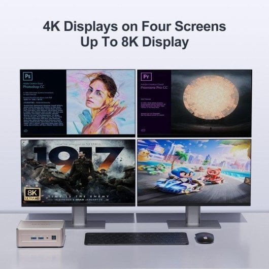 Mini PC GEEKOM A5 AMD Ryzen 5 7430U/16GB/512GB SSD/Radeon Vega 8/Windows 11 Pro