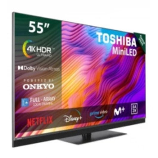 Téléviseur Toshiba MiniLED 55 pouces 55MG8F63DG 4K Ultra HD Google TV Dolby Vision Wi-Fi HDMI 2.1 Noir