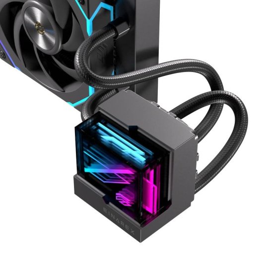 Refrigerazione Liquida Einarex Vertex 240 RGB 240mm 2 Ventole Specchio Infinito