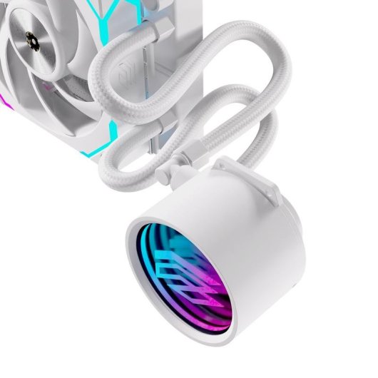 Refrigeración Líquida Einarex Flux 120 RGB 120mm 1 Lüfter Spiegeleffekt Weiß