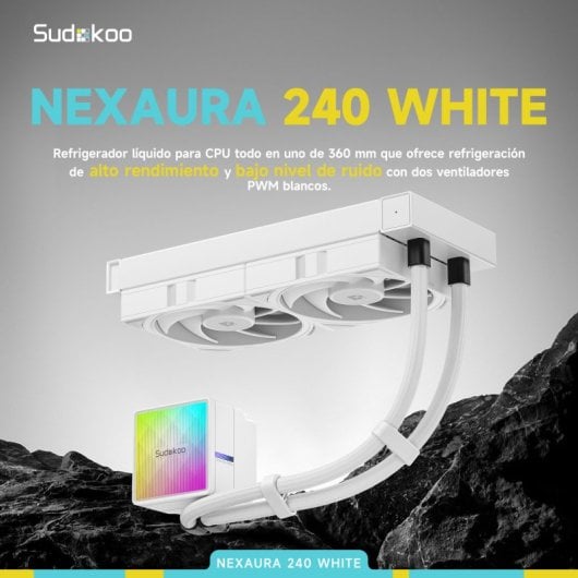 Sudokoo NEXAURA 240 mm 2 ARGB-Lüfter Innovative Flüssigkeitskühlung