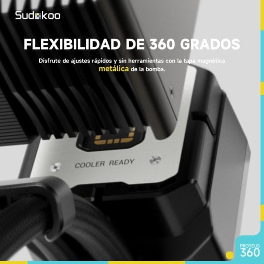 Sudokoo Proteus Kit de Refrigeração Líquida 360mm com 3 Ventoinhas e LCD Personalizável
