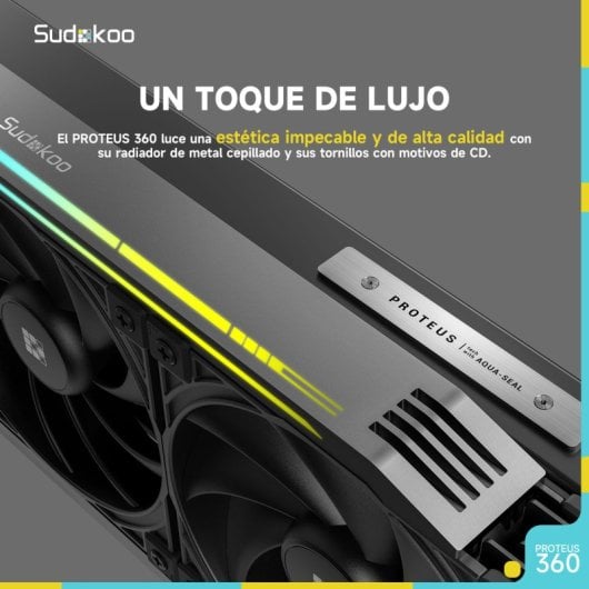 Sudokoo Proteus Kit de Refrigeração Líquida 360mm com 3 Ventoinhas e LCD Personalizável