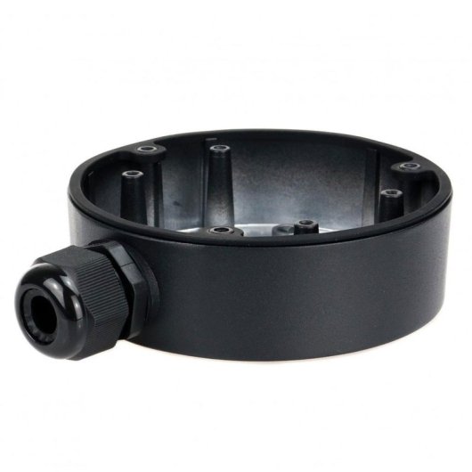 Caja de conexiones Hikvision DS-1280ZJ-DM21 Negra Aluminio 137x42mm 4,5kg Domo Pared