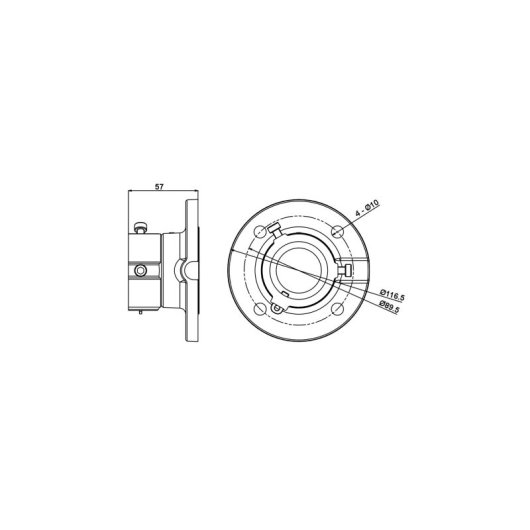 Soporte de techo Hikvision DS-1663ZJ-P aluminio platino resistente agua 10kg PTZ