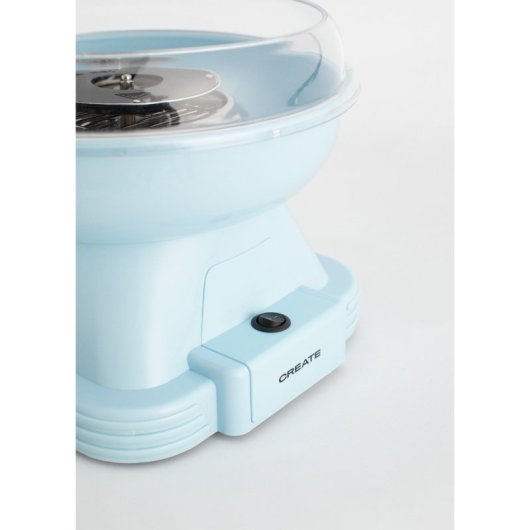 Algodonera Create Cotton Candy Maker Azul 500W Base Antideslizante Seguridad Fácil Limpieza