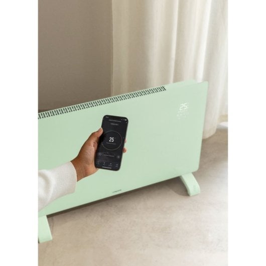 Convector Eléctrico Create Cristal Templado WiFi APP Potencia Regulable Temporizador IP24