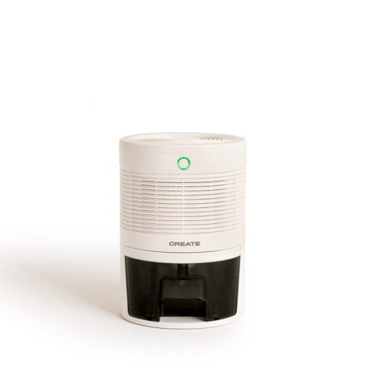 Deshumidificador Create compacto ultrasilencioso 600ml 300ml/día autoapagado LED