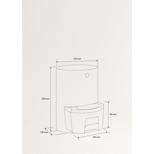 Deshumidificador Create compacto ultrasilencioso 600ml 300ml/día autoapagado LED
