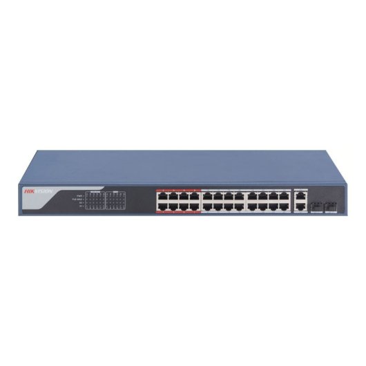 Switch Hikvision DS-3E1326P-EI 24 puertos PoE+ 10/100Mbps 2 SFP Rack 1U Metal Gestión Web