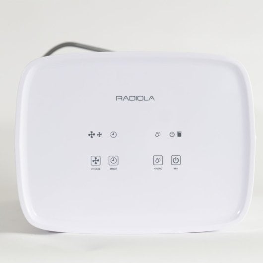 Déshumidificateur compact Radiola RADES010E 10 L/jour R290 avec clavier tactile, blanc