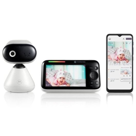 Motorola Nursery PIP1500 CONNECT Baby Monitor Wi-Fi da 5" con visione notturna e sensore di temperatura