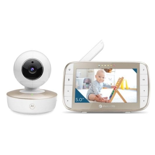 Motorola VM50G Babyphone, ecrã a cores de 5", alcance de 300 m, visão noturna, comunicação bidirecional