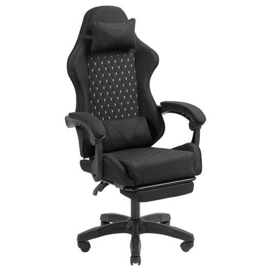 Chaise de jeu en tissu Mars Gaming MGC-X, dossier inclinable, repose-pieds, 120 kg, 4 couleurs