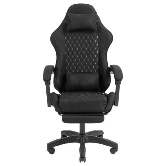 Chaise de jeu en tissu Mars Gaming MGC-X, dossier inclinable, repose-pieds, 120 kg, 4 couleurs