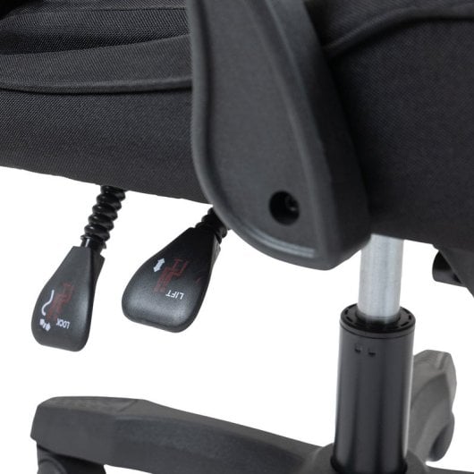 Chaise de jeu en tissu Mars Gaming MGC-X, dossier inclinable, repose-pieds, 120 kg, 4 couleurs