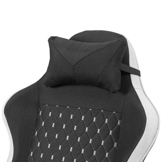Mars Gaming MGC-X Fabric Cadeira Gaming em Tecido com Encosto Reclinável e Apoio para Pés Preta/Branca