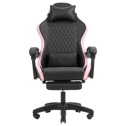 Mars Gaming MGC-X Racing Gaming-Stuhl aus Kunstleder mit Fußstütze und Lordosenstütze, 8 cm Höhe