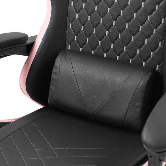 Mars Gaming MGC-X Racing Gaming-Stuhl aus Kunstleder mit Fußstütze und Lordosenstütze, 8 cm Höhe