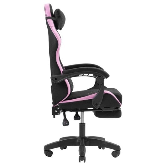 Mars Gaming MGC-X Fabric Cadeira Gaming em Tecido com Encosto Reclinável e Apoio para Pés Preta/Rosa
