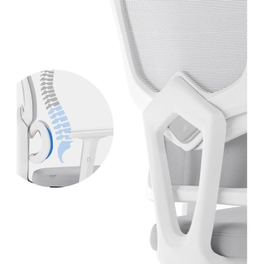Silla de oficina Sense7 Veno Negra Malla Reposacabezas Ajustable Ergonómica 130kg 120-128cm