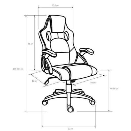 Universal Blue IGC1002 Cadeira Ergonómica em Tecido com Base de 5 Rodas e Bloqueio de Inclinação