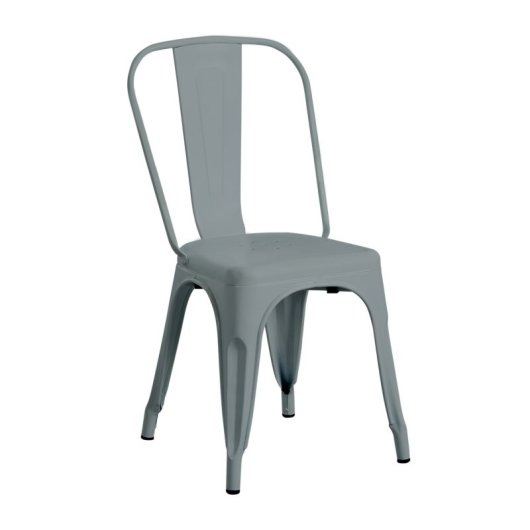 Silla Thinia Home Strong Acero Mate Apilable Diseño Industrial Interior