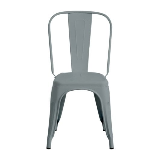 Silla Thinia Home Strong Acero Mate Apilable Diseño Industrial Interior