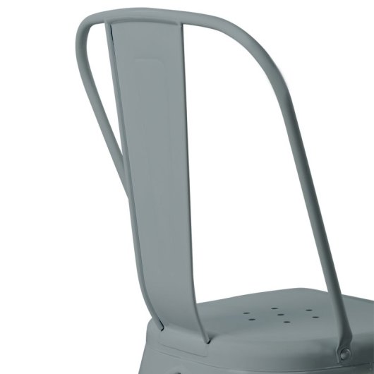 Silla Thinia Home Strong Acero Mate Apilable Diseño Industrial Interior