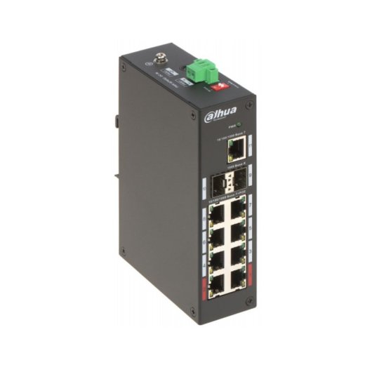 Switch Dahua DH-PFS3211-8GT-120-V2 8x Gigabit PoE 2x SFP Uplink 120W Carcasa Metálica
