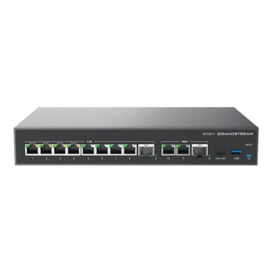 Switch Grandstream GCC6011 2 SFP 2,5Gbps 10 Gigabit Ethernet 4 PoE VPN Firewall IP PBX