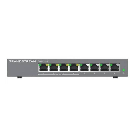 Switch Grandstream GWN7711P 8x GbE RJ45 4x PoE/PoE+ o +24VDC Pasivo Capa 2