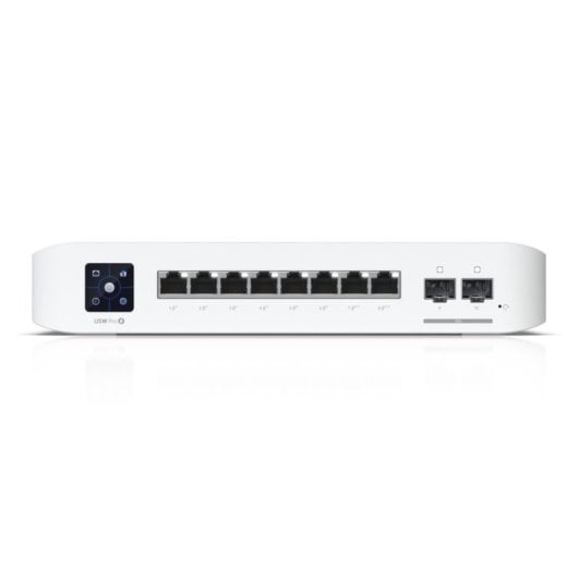Switch Ubiquiti USW-PRO-8-POE 8 Portas 6 PoE+ 2 PoE++ 2 SFP+ 10 Gbps L2/L3 Gerido