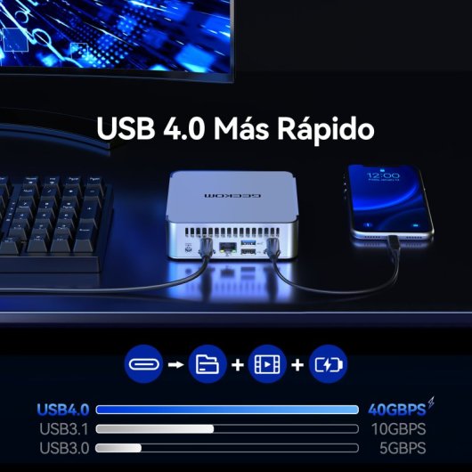 GEEKOM XT13 Pro Intel Core i9-13900HK 32GB 1TB SSD WiFi 6E Windows 11 Blanco