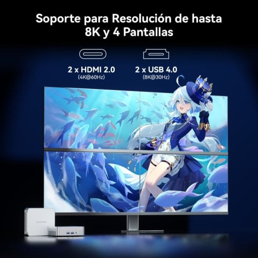 GEEKOM XT13 Pro Intel Core i9-13900HK 32GB 1TB SSD WiFi 6E Windows 11 Blanco
