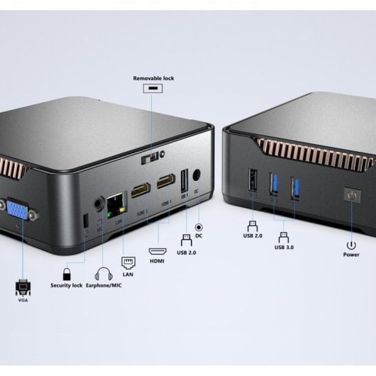 Withtech Mini PC Intel J4125 8GB 128GB eMMC Windows 11