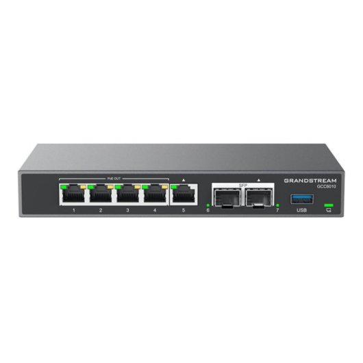 Gateway Grandstream GCC6010 All In One 2 SFP Router VPN Firewall IP PBX Switch Negro