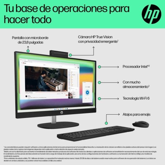 HP All-in-One 24-cr0091ns Intel Core i7-1355U 16 GB 512 GB SSD 23,8 Zoll Touch FHD Windows 11 Weiß