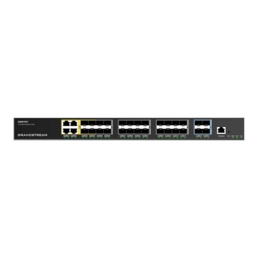 Switch Grandstream GWN7831 24 Puertos Gigabit Layer 3 PoE Seguridad Rack